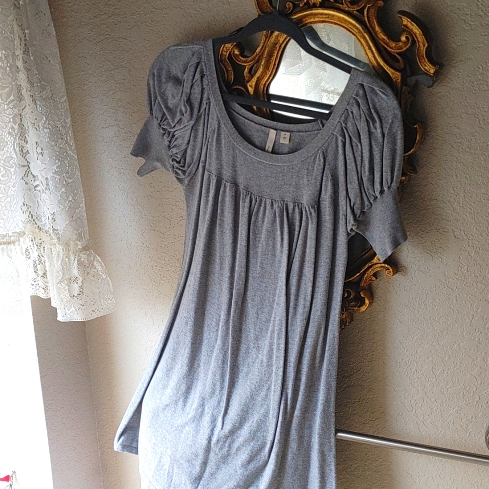 Grey Long Top/Mini Dress